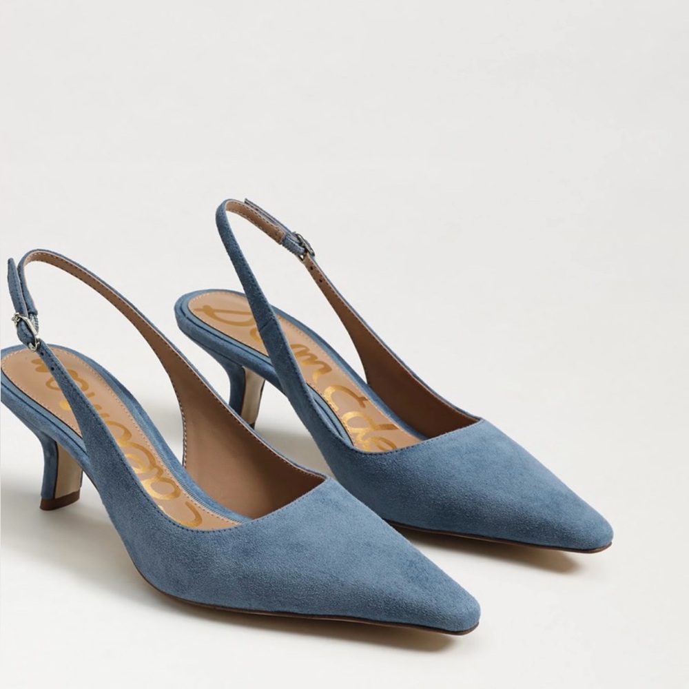 Sam Edelman Sky Blue Suede Heels